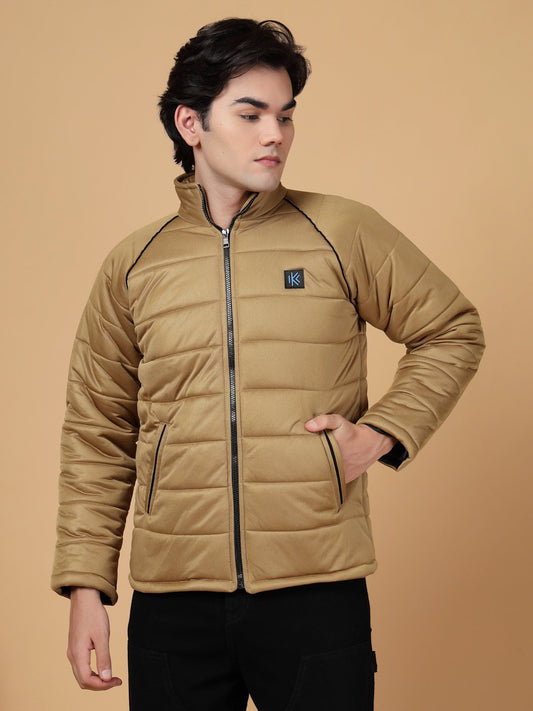 Klotthe Men Yellow Heavy Winter Quilted Jacket