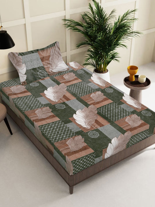 Multicolor Floral Woolen Single Bed Sheet with Pillow Cover