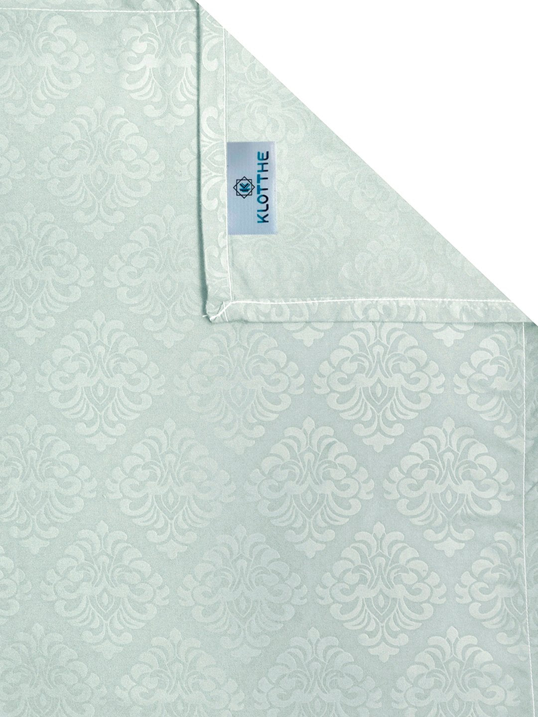 Green Floral Embossed Cotton Blend Single Bedsheet with Pillow Cover
