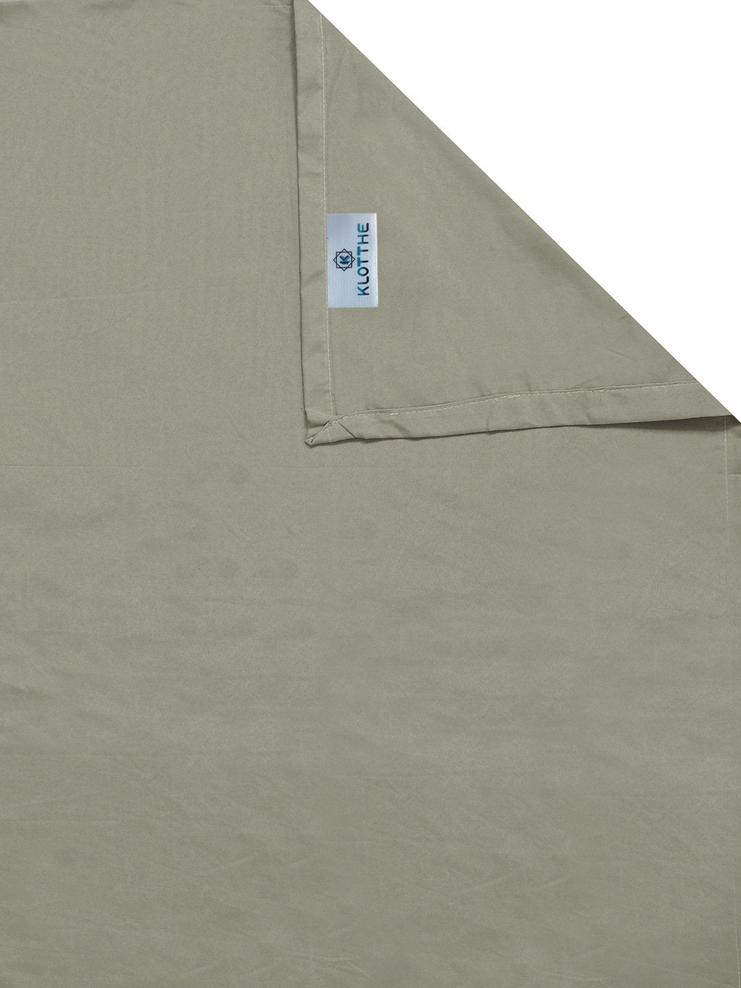 Brown Solid 300 TC Cotton Blend Single Bedsheet with 2 Pillow Covers