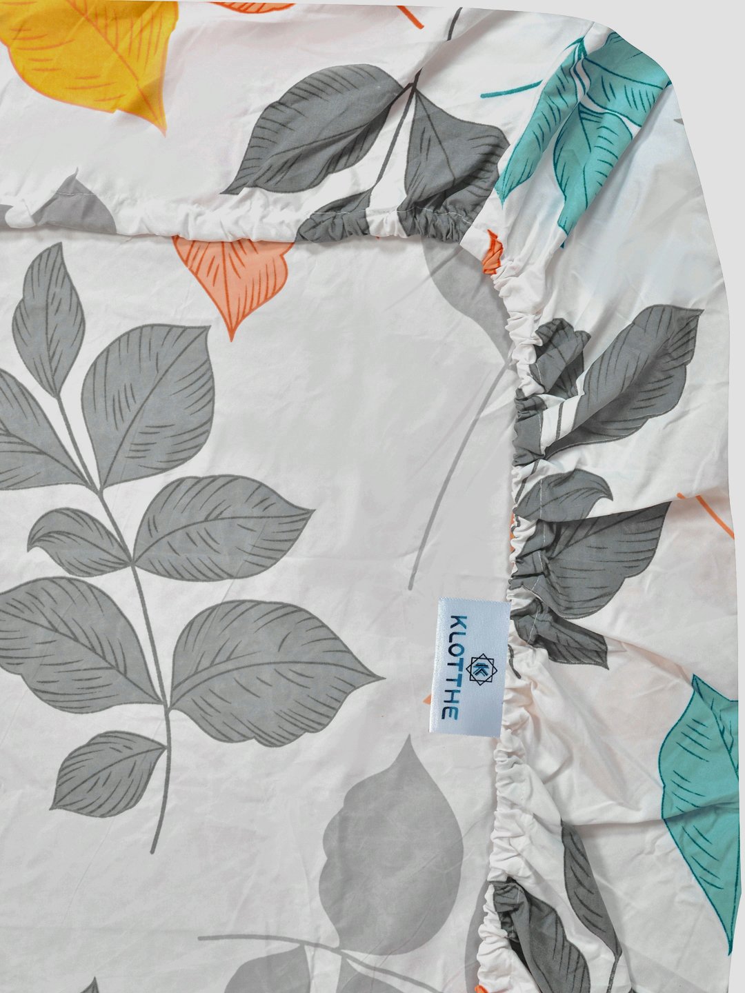 Multi Floral 300 TC Cotton Blend Fitted Single Bedsheet with Pillow Cover