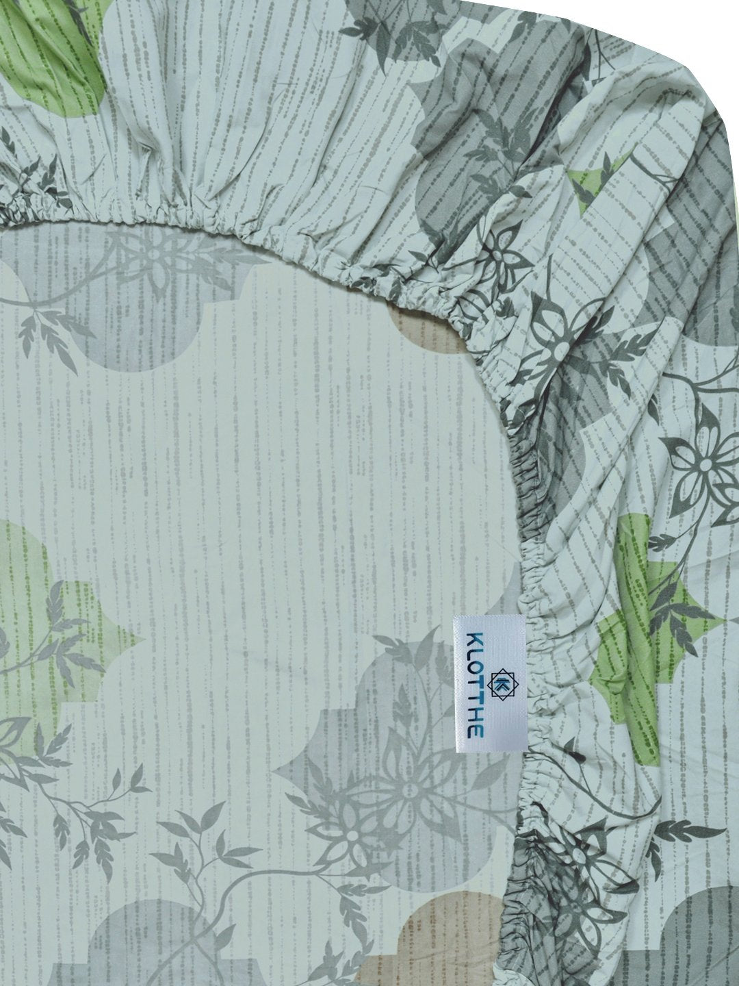 Multi Floral 300 TC Cotton Blend Fitted Single Bedsheet with Pillow Cover