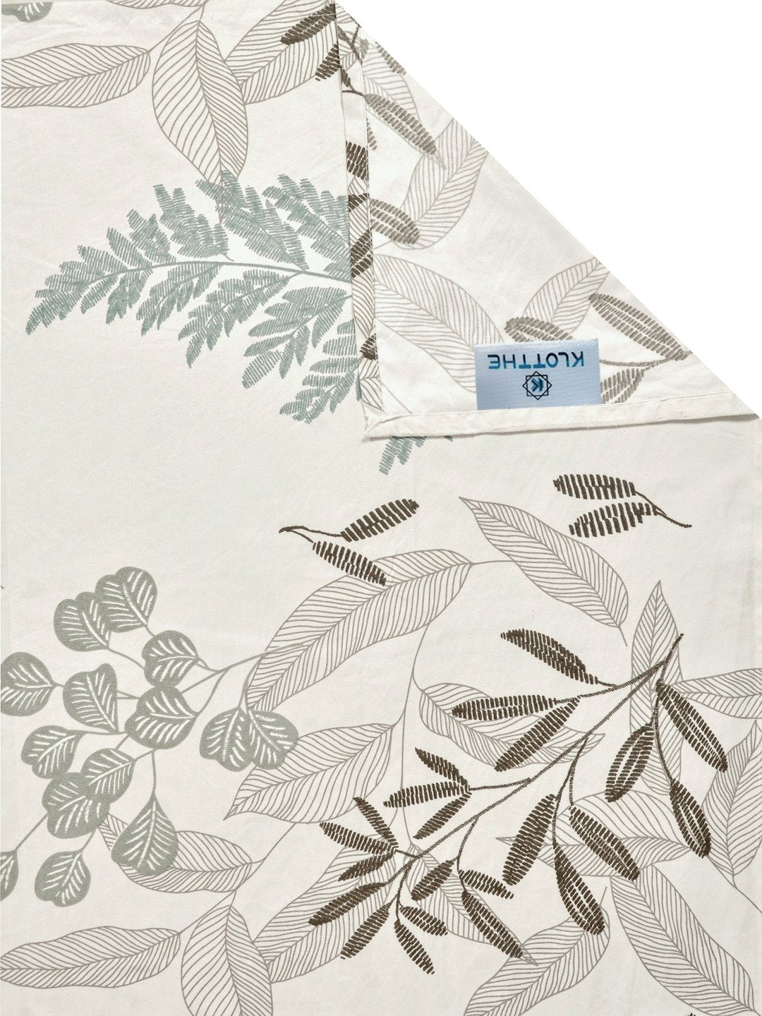 Cream Floral 300 TC Cotton Blend Single Bedsheet with Pillow Cover