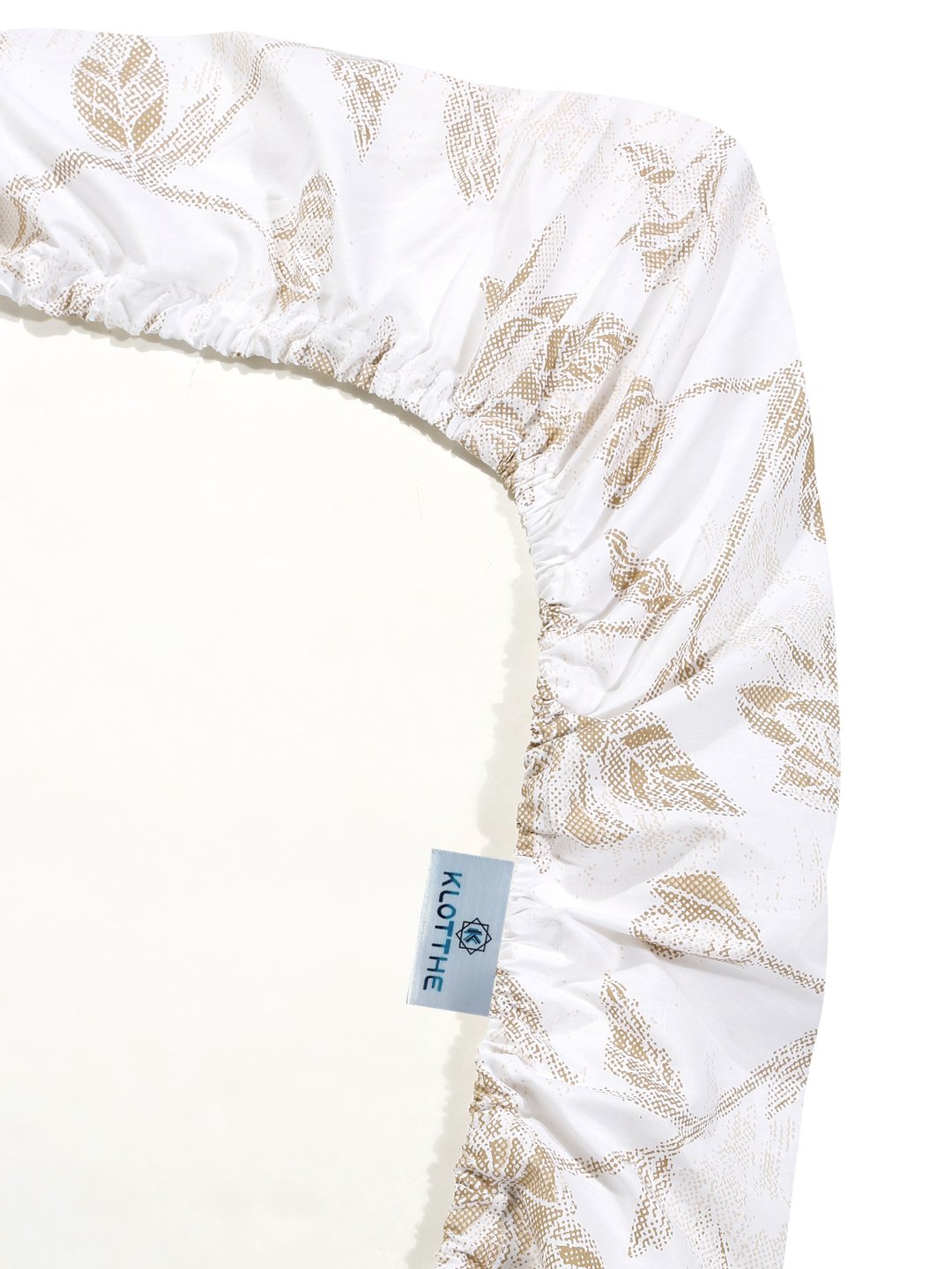 White Floral 400 TC Pure Cotton Super King Double Bedsheet with 2 Pillow Covers