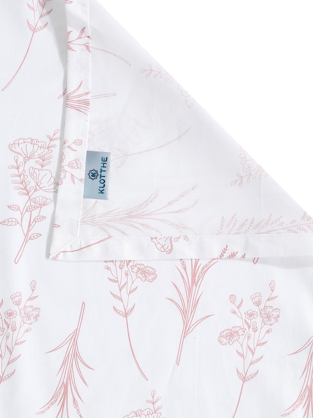 White Floral 400 TC Pure Cotton Super King Double Bedsheet with 2 Pillow Covers