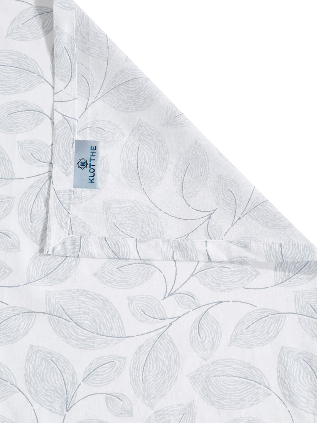 White Floral 400 TC Pure Cotton Super King Double Bedsheet with 2 Pillow Covers