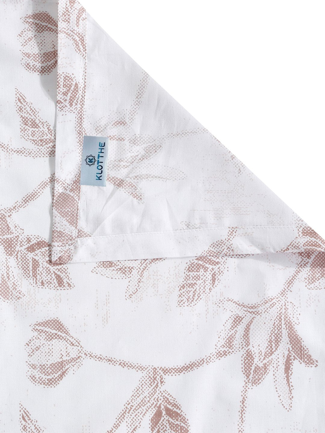 White Floral 400 TC Pure Cotton Super King Double Bedsheet with 2 Pillow Covers