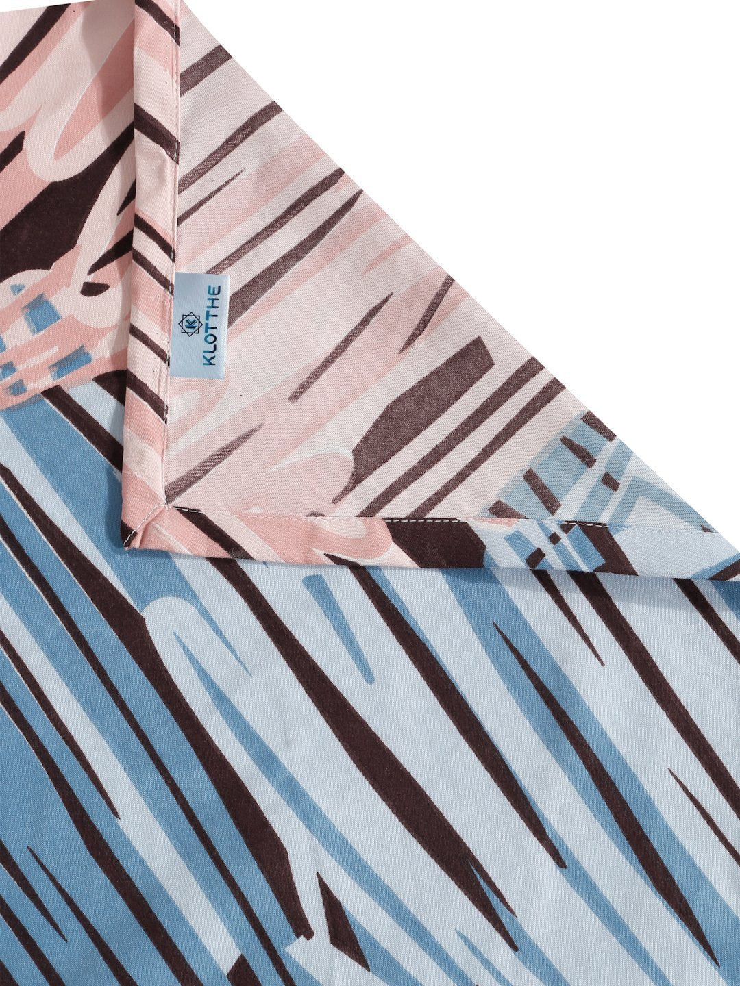 Multi Abstract 300 TC Cotton Blend Super King Double Bedsheet with 2 Pillow Covers