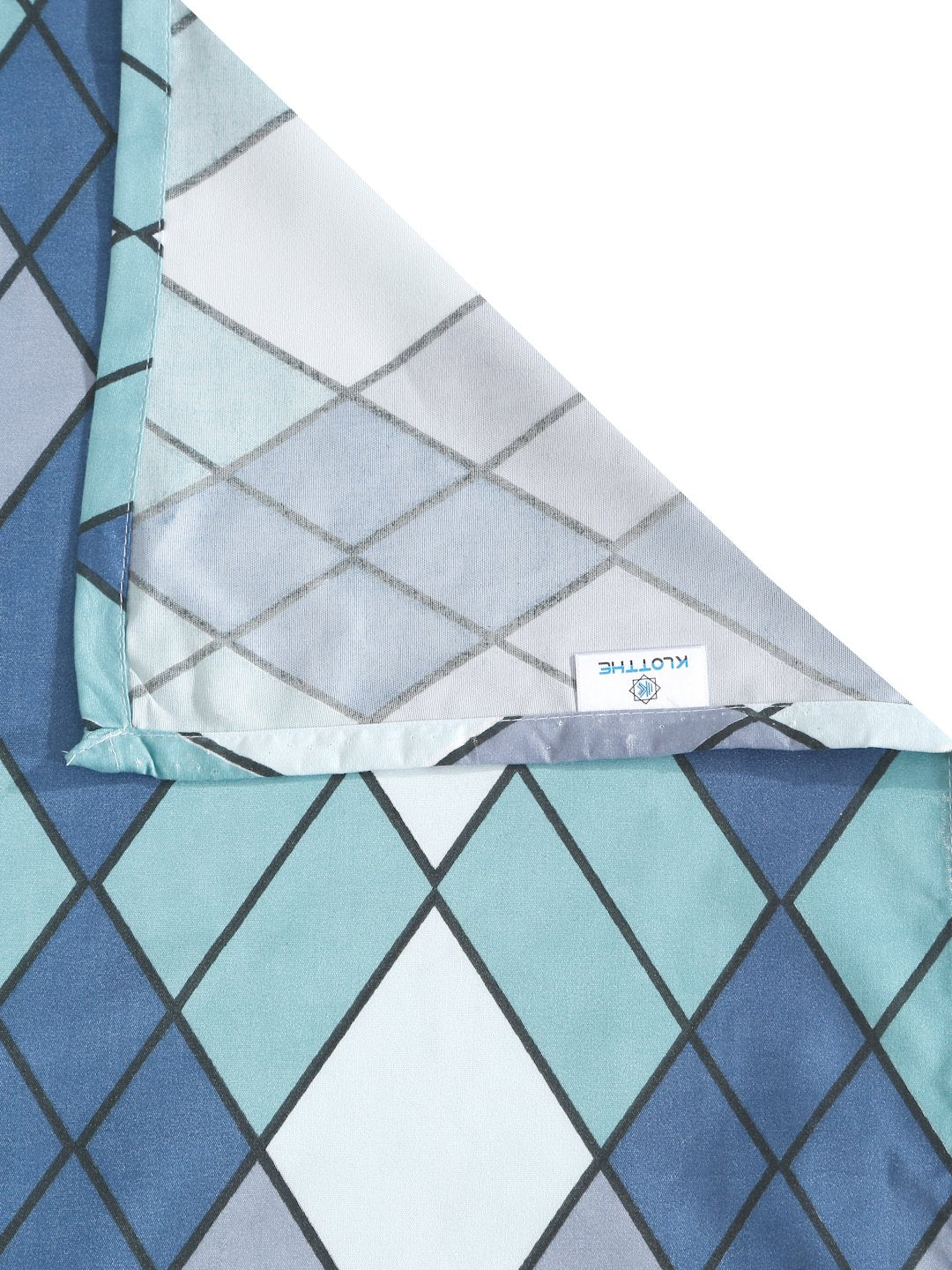 Multi Geometric 300 TC Cotton Blend Single Bedsheet with Pillow Cover