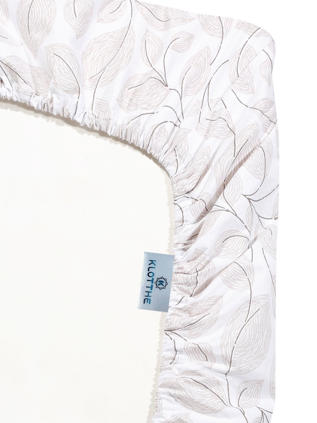 White Floral 400 TC Pure Cotton Super King Double Bedsheet with 2 Pillow Covers