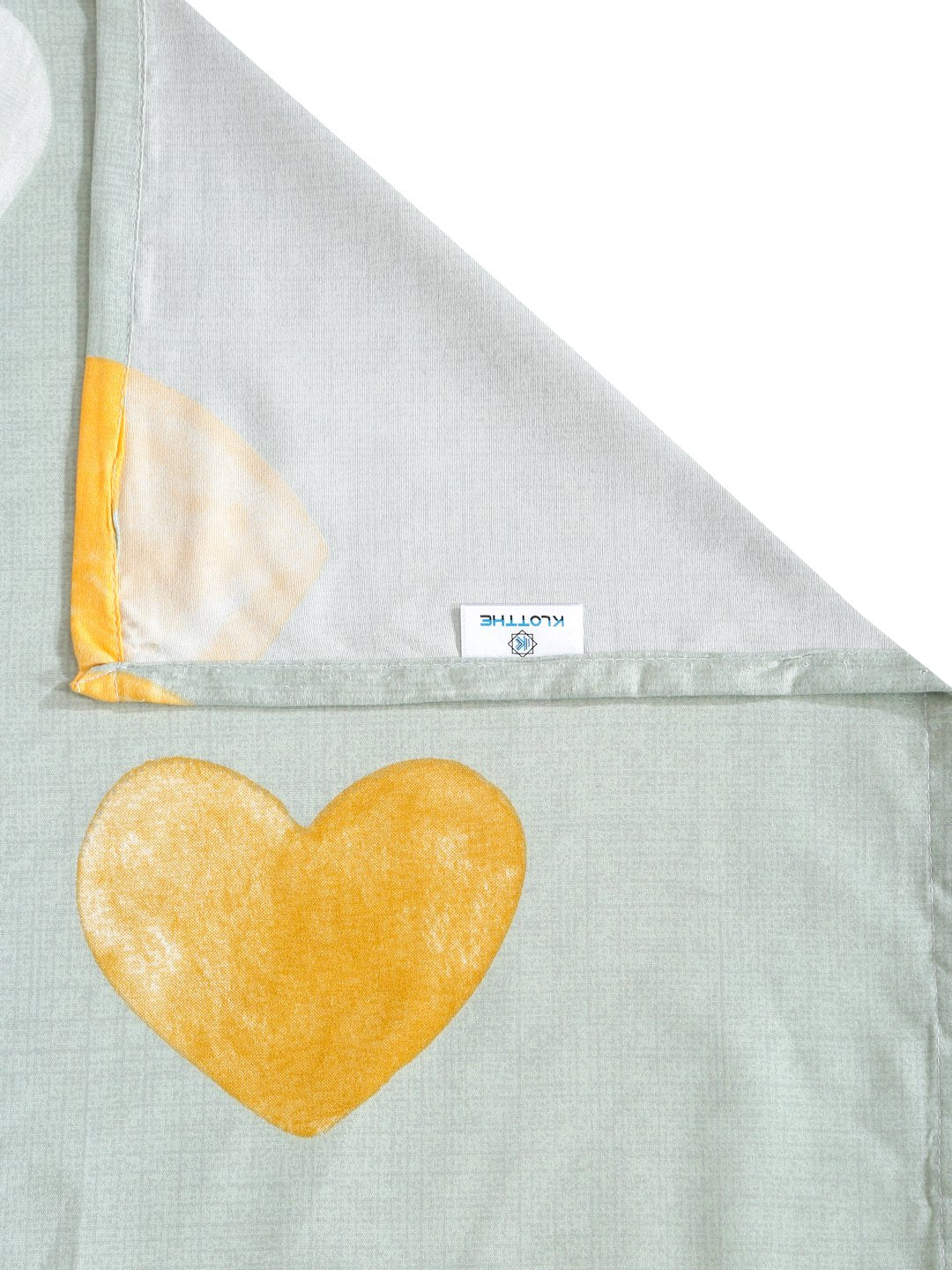 Green Abstract 300 TC Cotton Blend Single Bedsheet with Pillow Cover