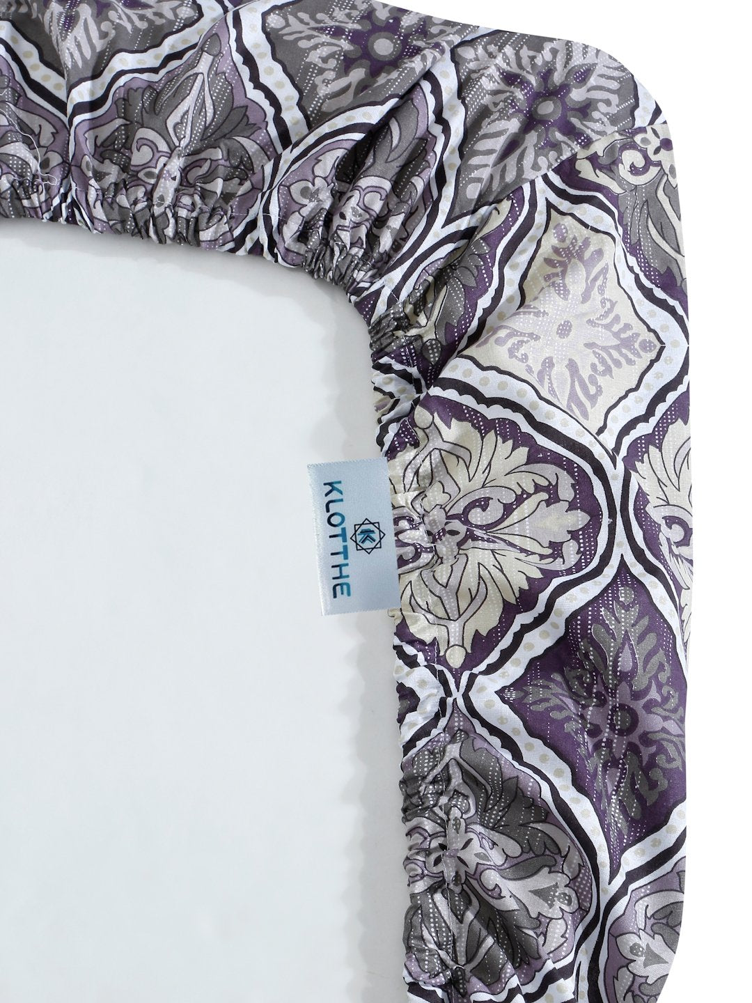 Multi Floral 400 TC Pure Cotton Fitted Double Bedsheet with 2 Pillow Covers