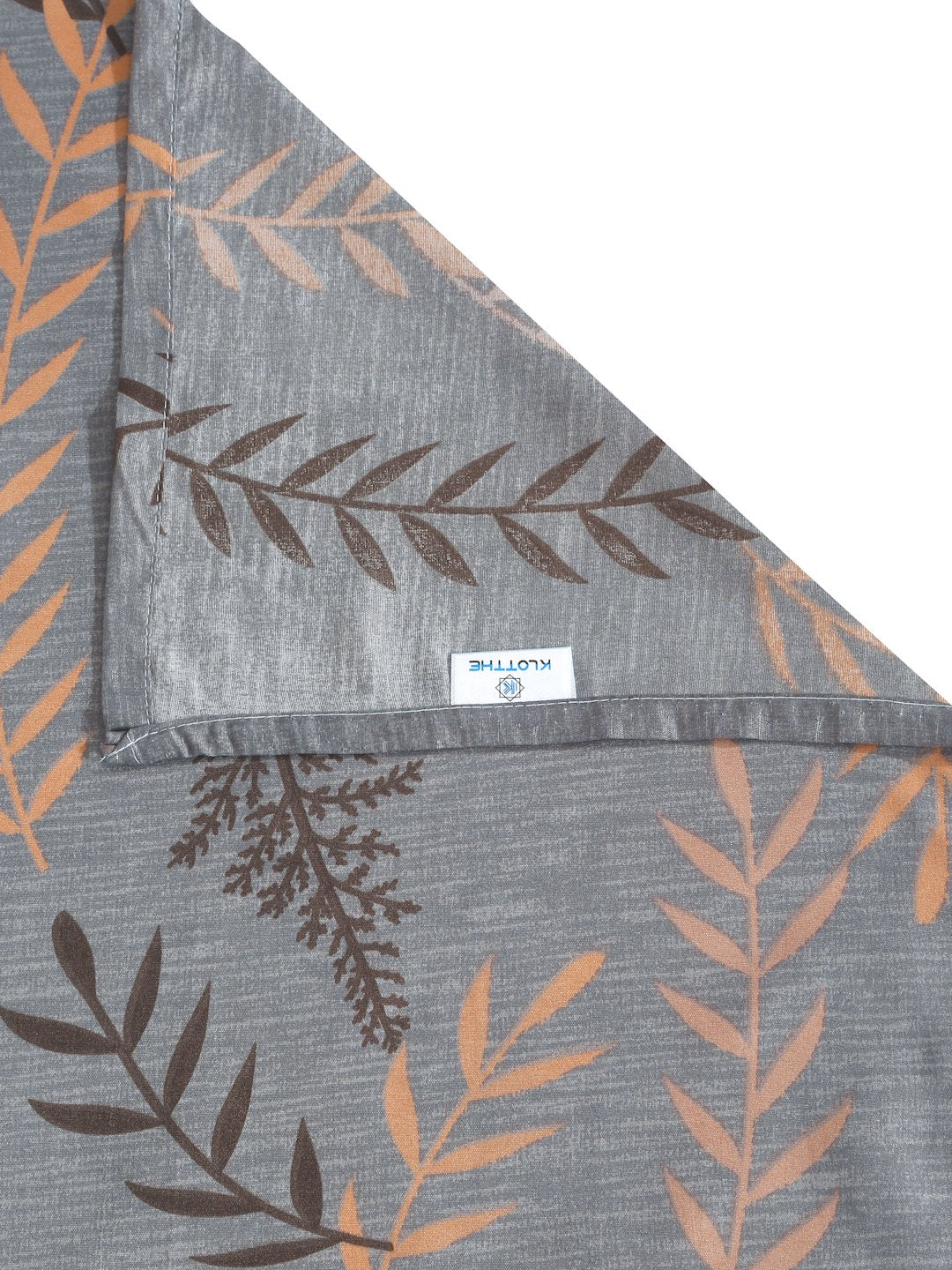 Grey Floral 300 TC Cotton Blend Double Bedsheet with 2 Pillow Covers