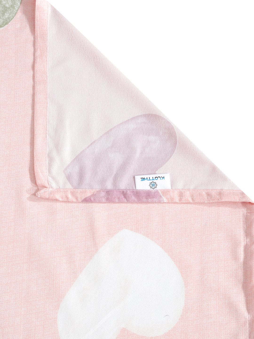 Pink Abstract 300 TC Cotton Blend Single Bedsheet with Pillow Cover