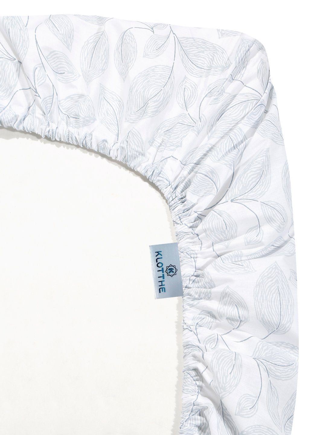 White Floral 400 TC Pure Cotton Super King Double Bedsheet with 2 Pillow Covers