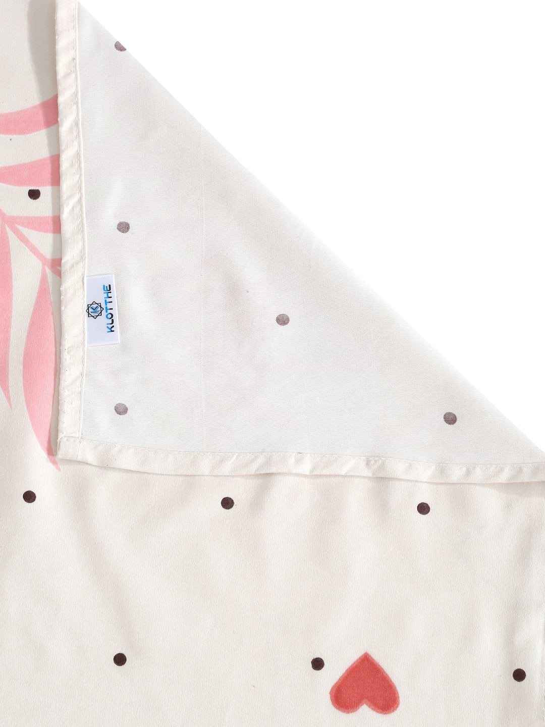 Cream Floral 300 TC Cotton Blend Single Bedsheet with Pillow Cover