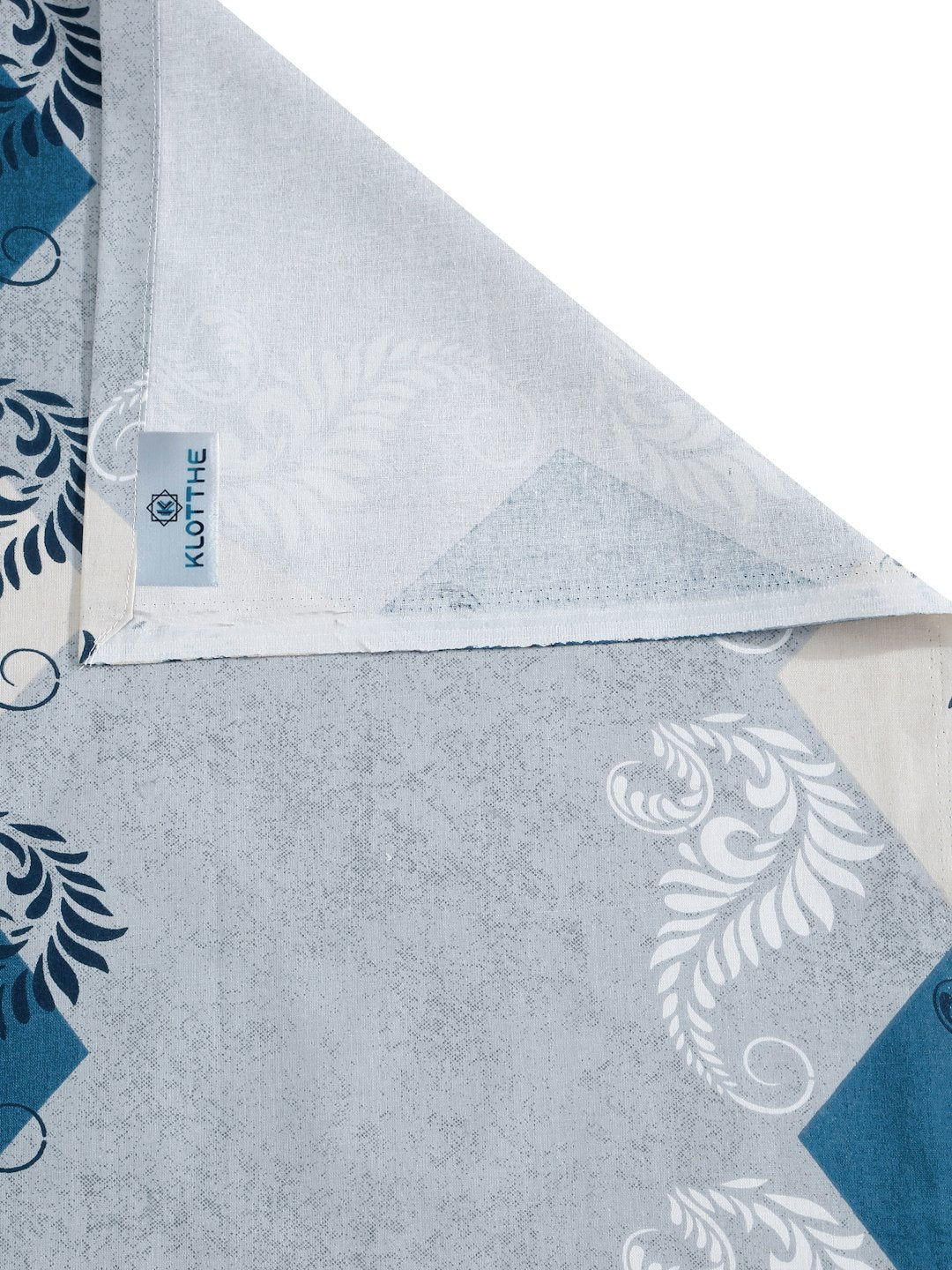 Grey Geometric 400 TC Pure Cotton Double Bedsheet with 2 Pillow Covers
