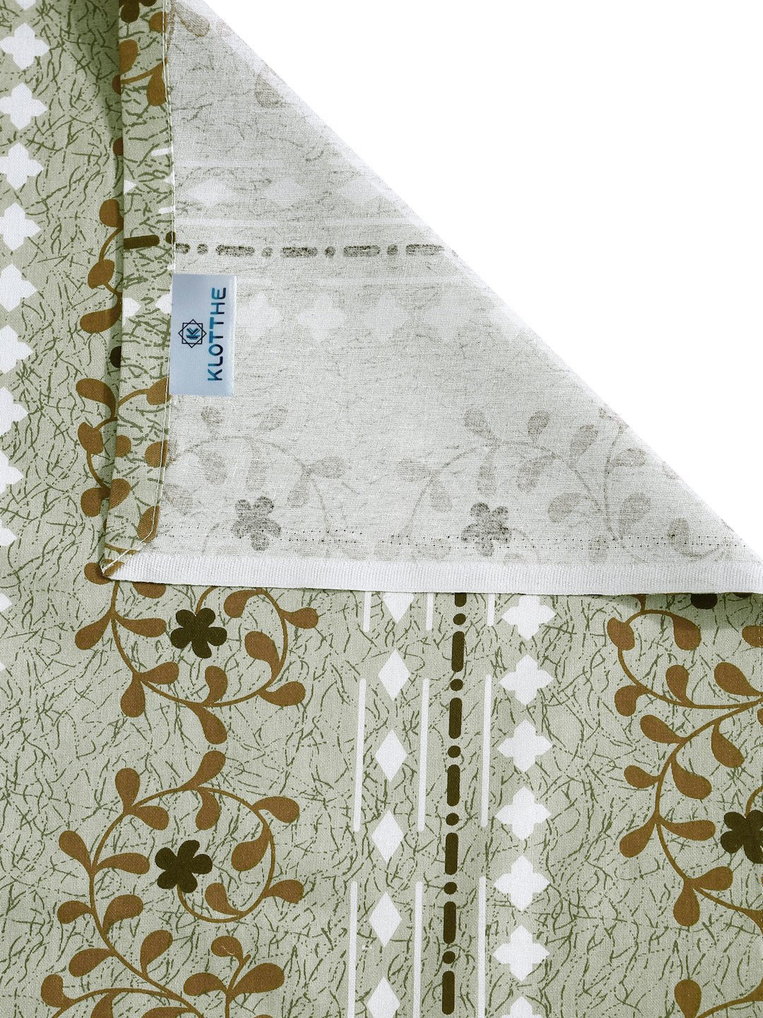 Green Floral 400 TC Pure Cotton Double Bedsheet with 2 Pillow Covers