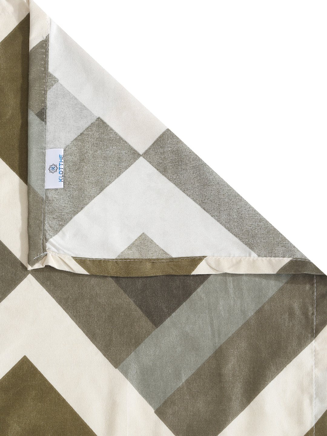 Multi Geometric 300 TC Cotton Blend Double Bedsheet with 2 Pillow Covers