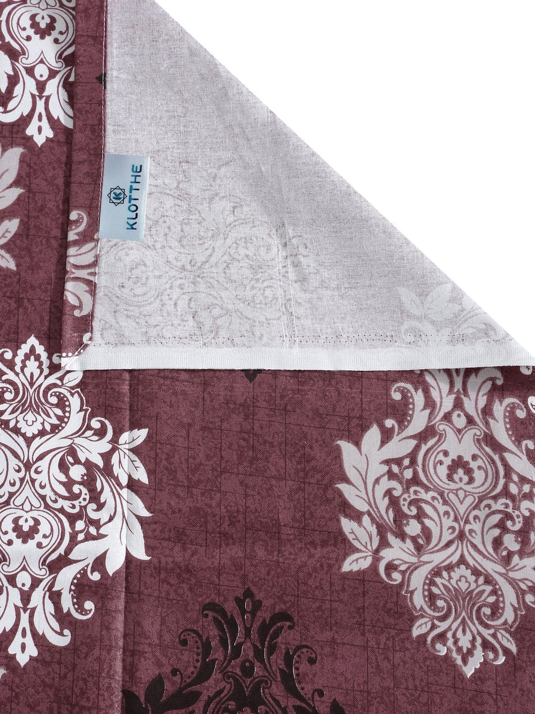 Maroon Floral 400 TC Pure Cotton Double Bedsheet with 2 Pillow Covers