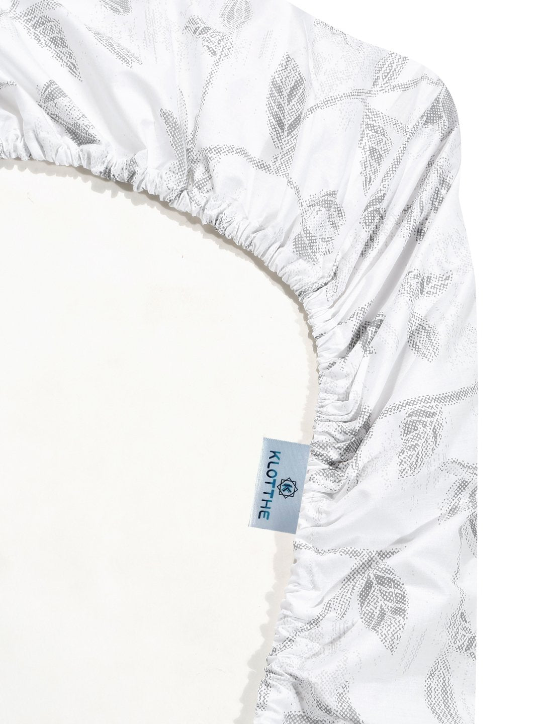 White Floral 400 TC Pure Cotton Super King Double Bedsheet with 2 Pillow Covers