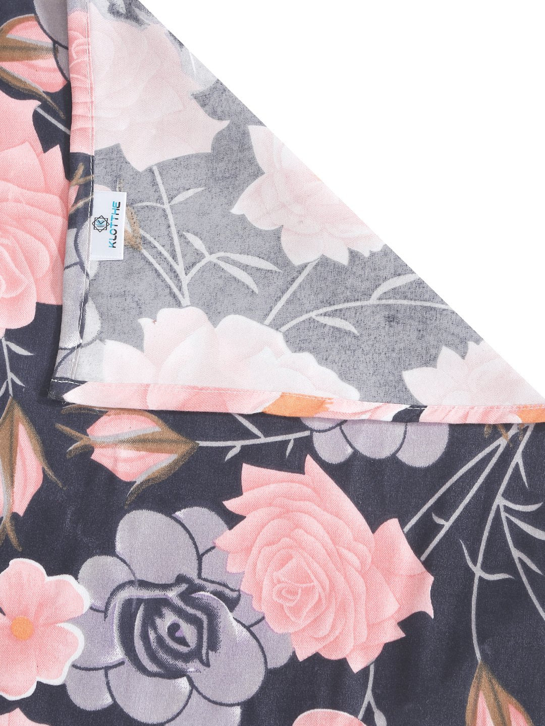 Multi Floral 300 TC Cotton Blend Double Bedsheet with 2 Pillow Covers