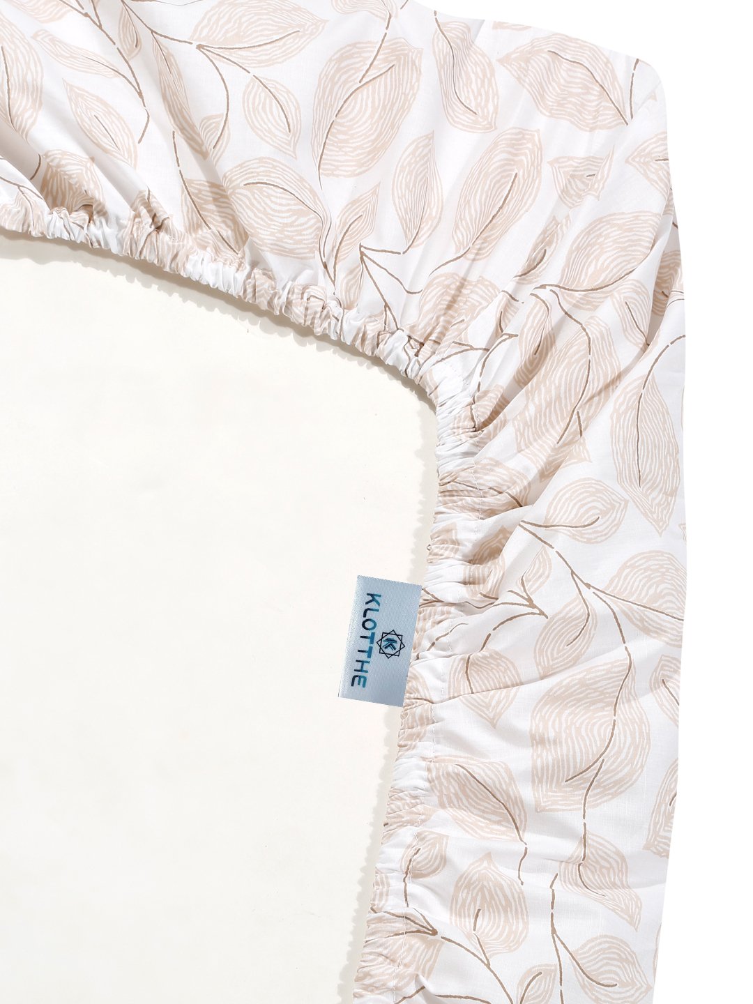 White Floral 400 TC Pure Cotton Super King Double Bedsheet with 2 Pillow Covers