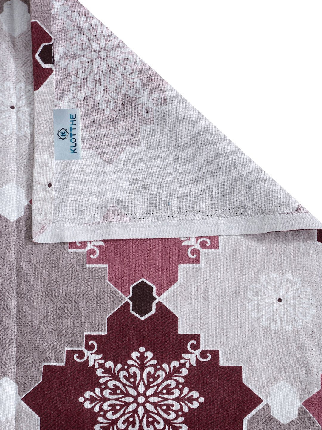 Pink Geometric 400 TC Pure Cotton Double Bedsheet with 2 Pillow Covers