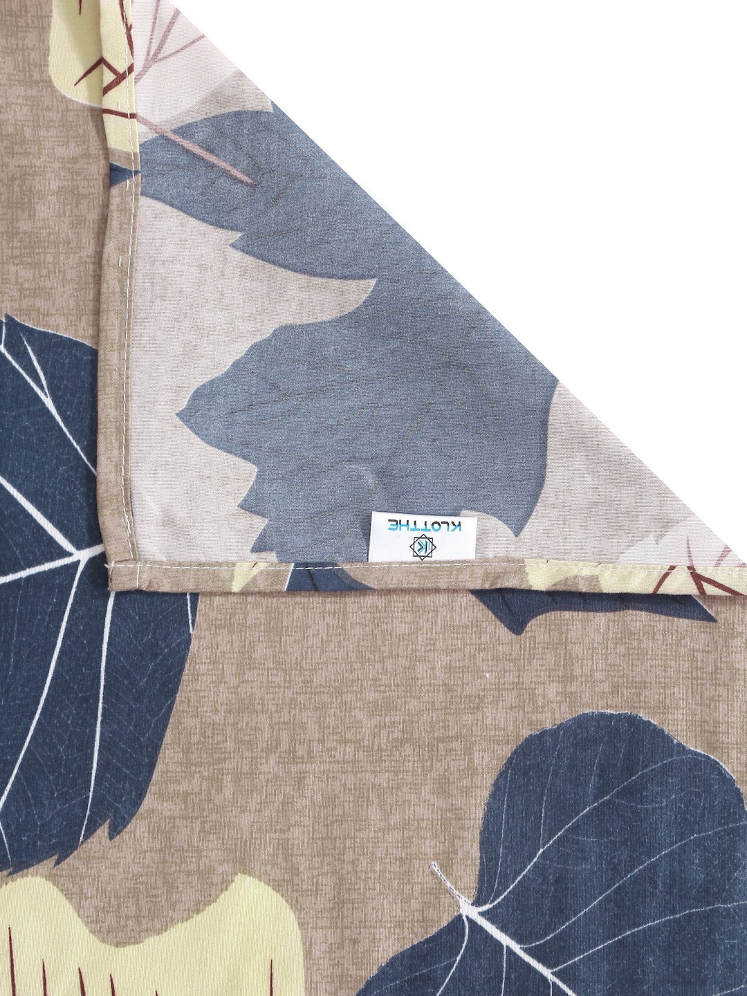 Brown Floral 300 TC Cotton Blend Double Bedsheet with 2 Pillow Covers