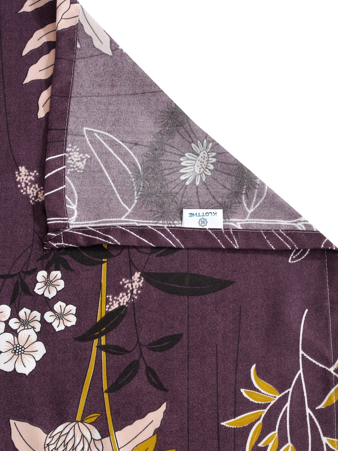 Purple Floral 300 TC Cotton Blend Double Bedsheet with 2 Pillow Covers