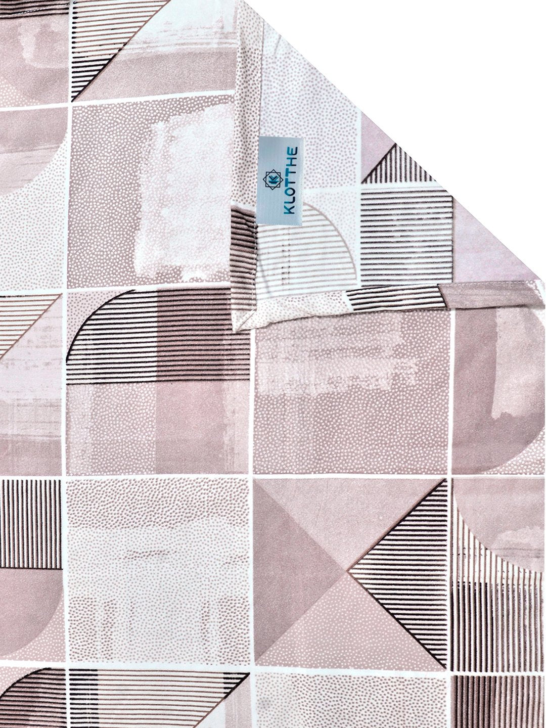 Multi Geometric Cotton Blend Single Bedsheet with Pillow Cover