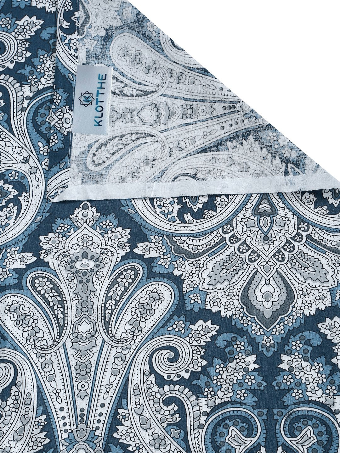 Blue Floral 400 TC Pure Cotton Double Bedsheet with 2 Pillow Covers