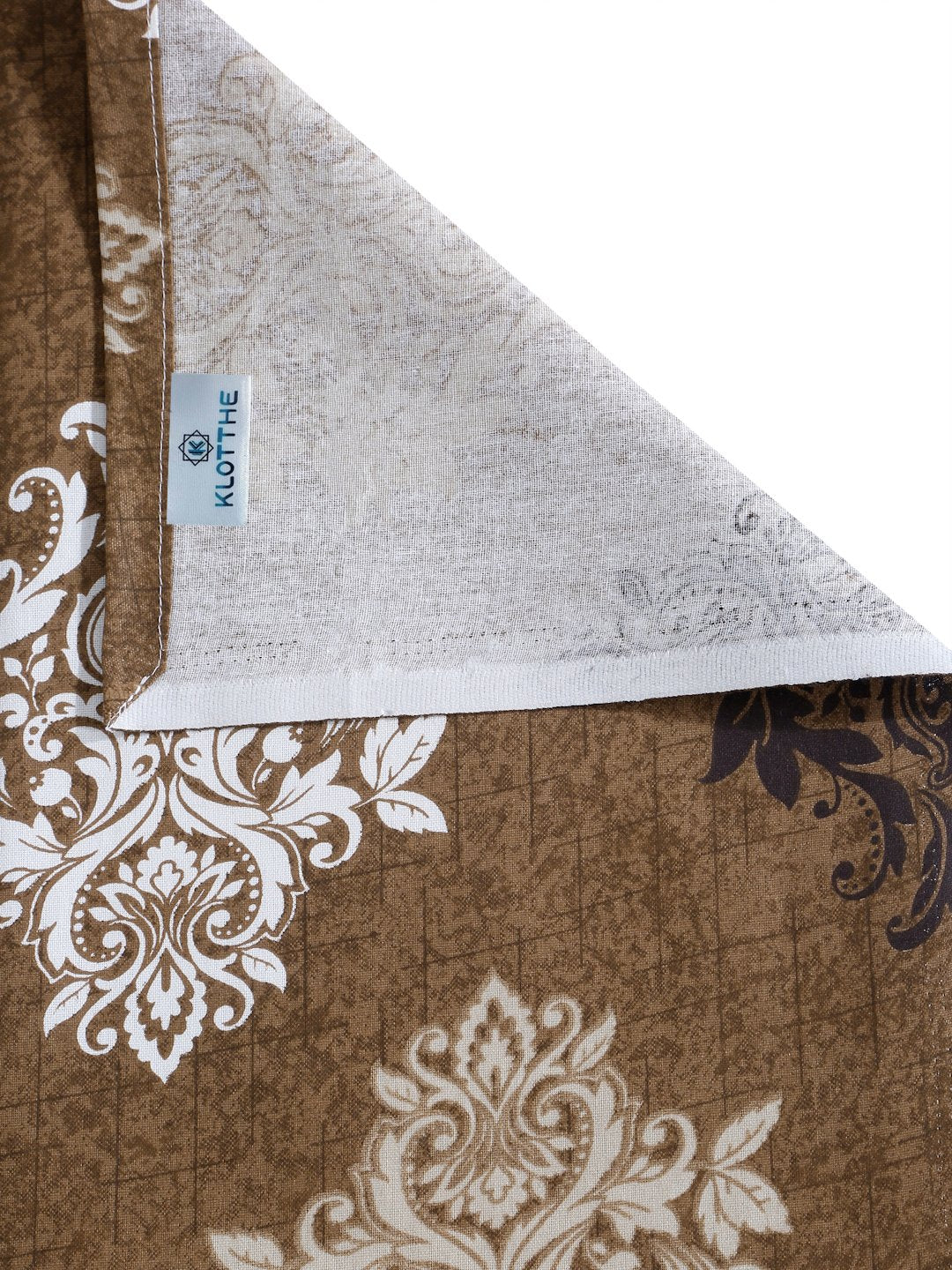Brown Floral 400 TC Pure Cotton Double Bedsheet with 2 Pillow Covers