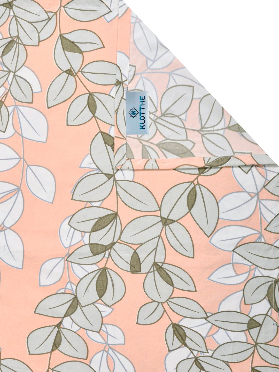 Orange Floral Cotton Blend Single Bedsheet with Pillow Cover
