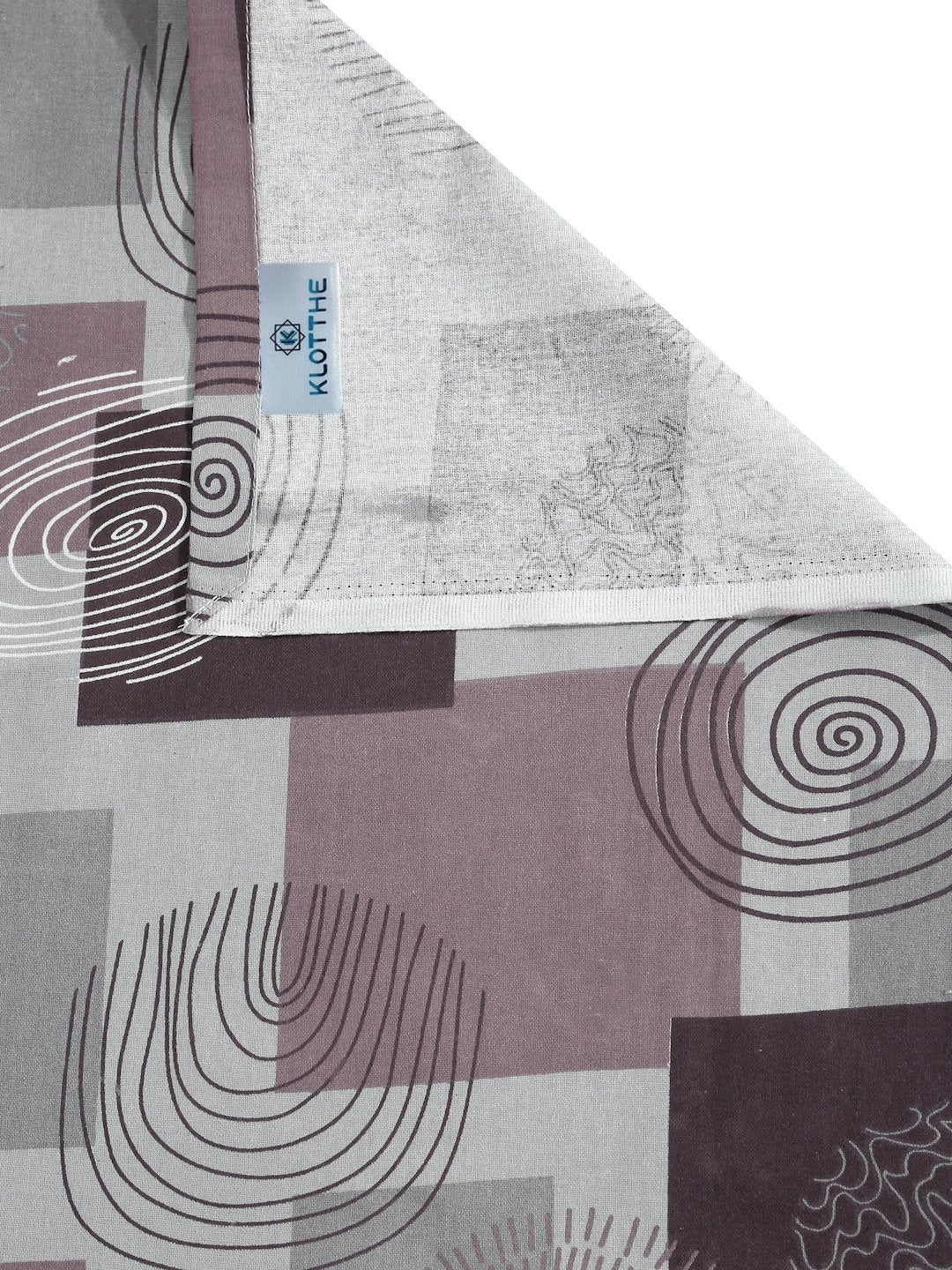 Purple Geometric 400 TC Pure Cotton Double Bedsheet with 2 Pillow Covers
