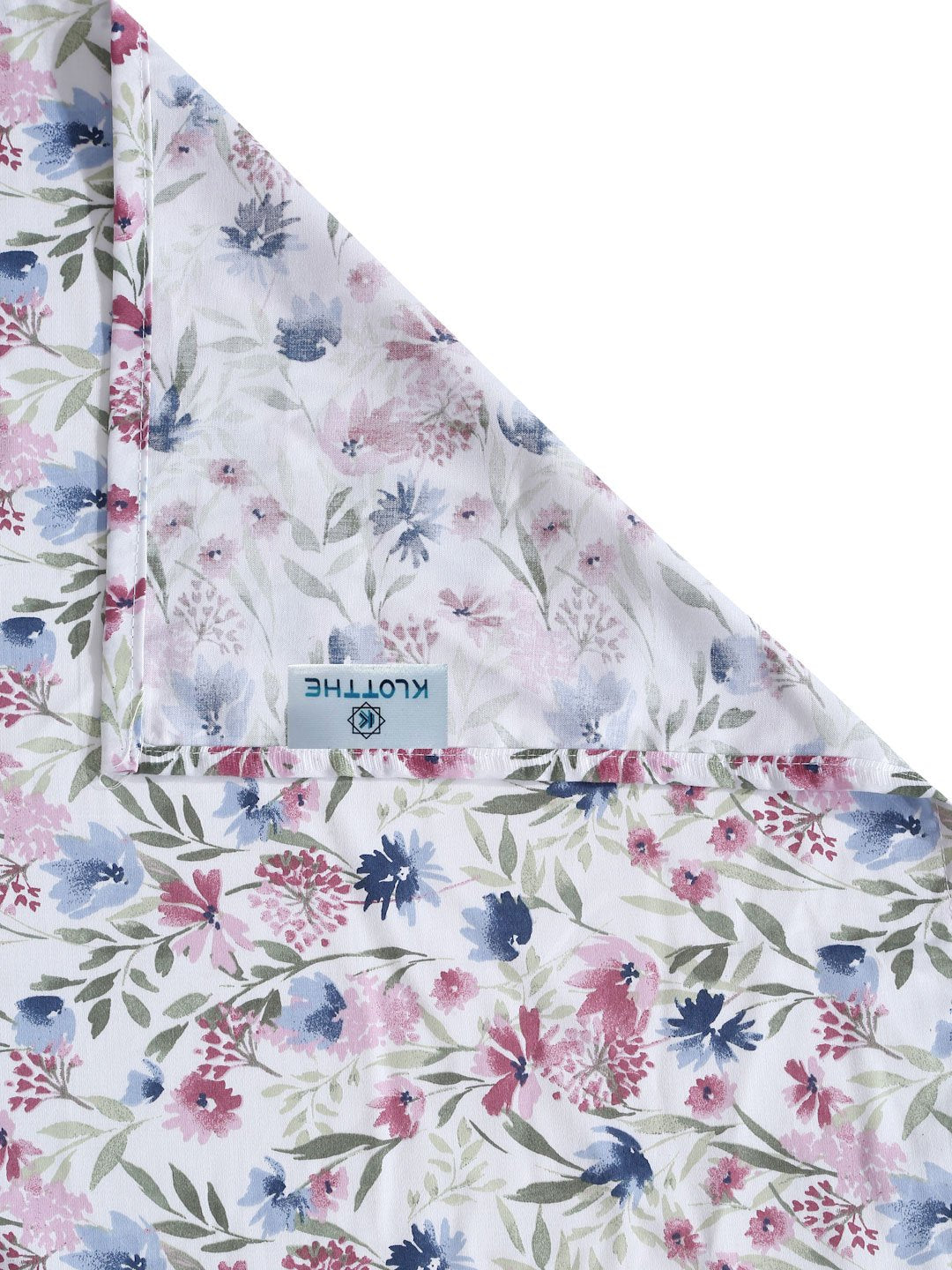 SkyBlue Floral Embroidered 400 TC Cotton Double Bedsheet, 4 Pillow Covers & 2 Cushion Covers