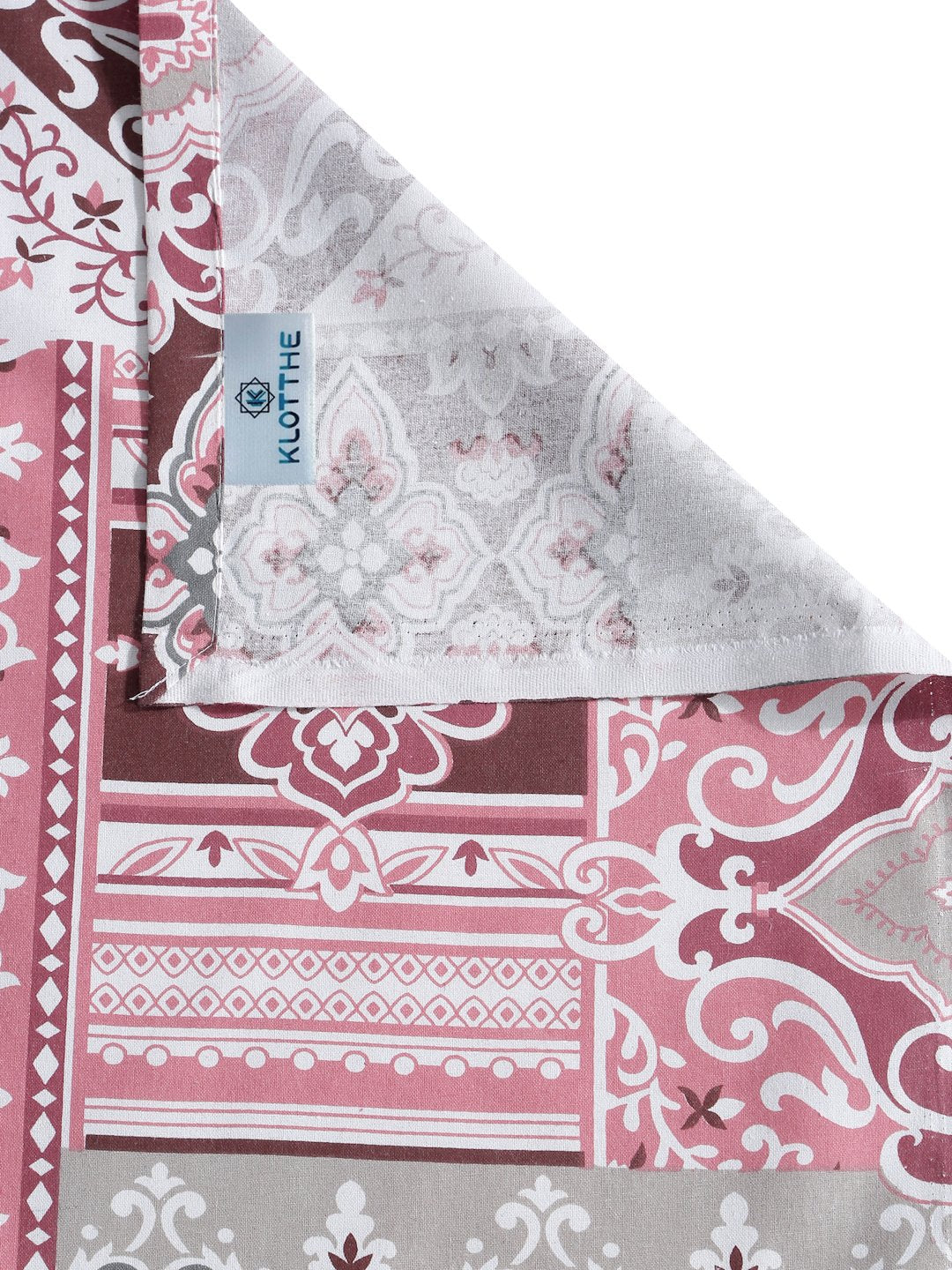 Red Ethnic Motifs 400 TC Pure Cotton Super King Double Bedsheet with 2 Pillow Covers