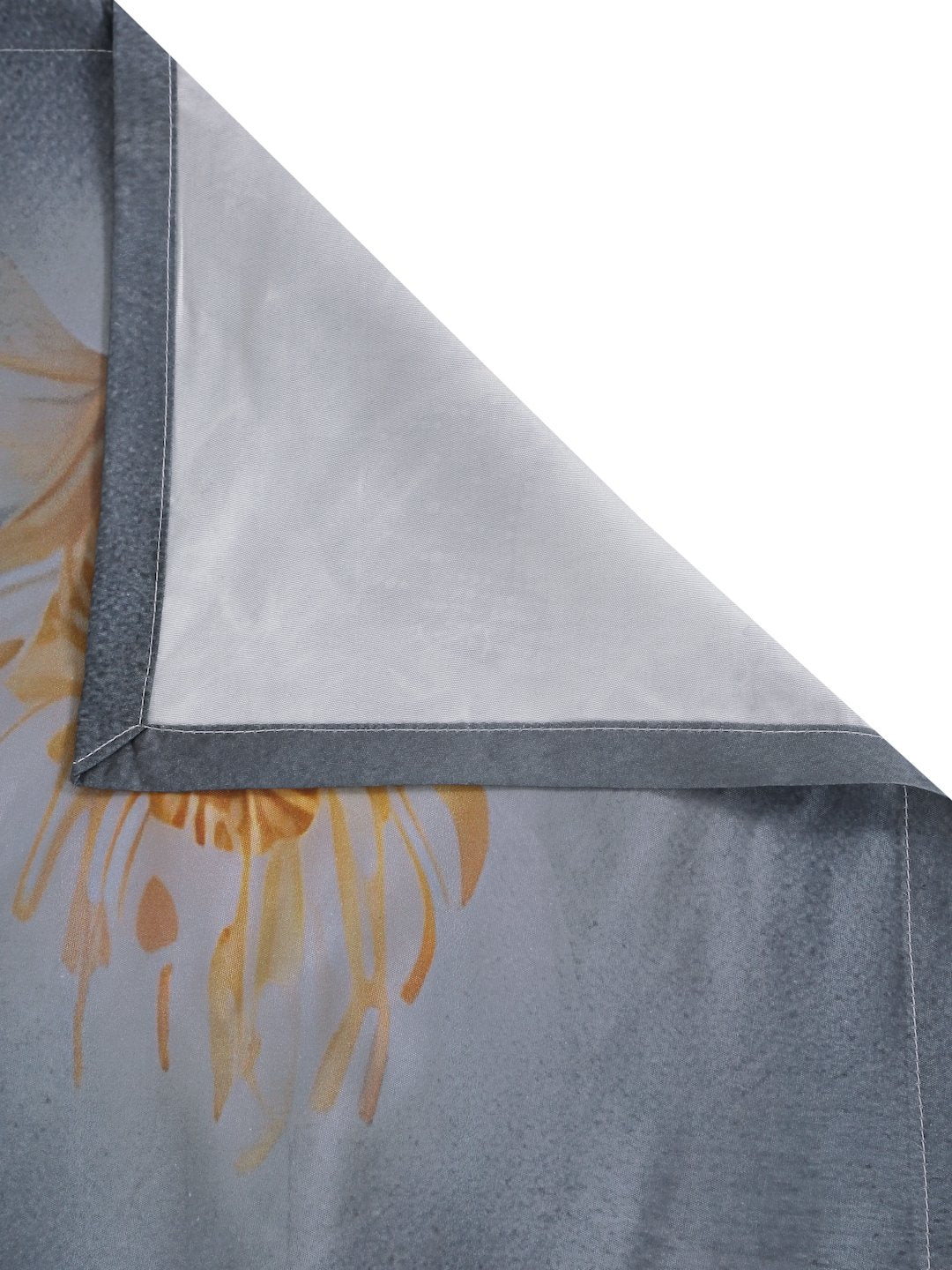 Grey Digital Floral Printed Cotton Blend Single Bedsheet with Pillow Cover