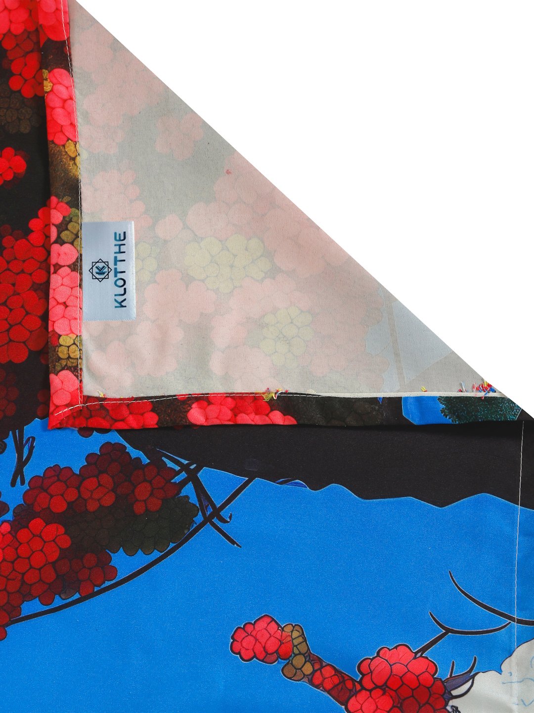 Blue Digital Abstract Printed Cotton Blend Double Bedsheet with 2 Pillow Covers