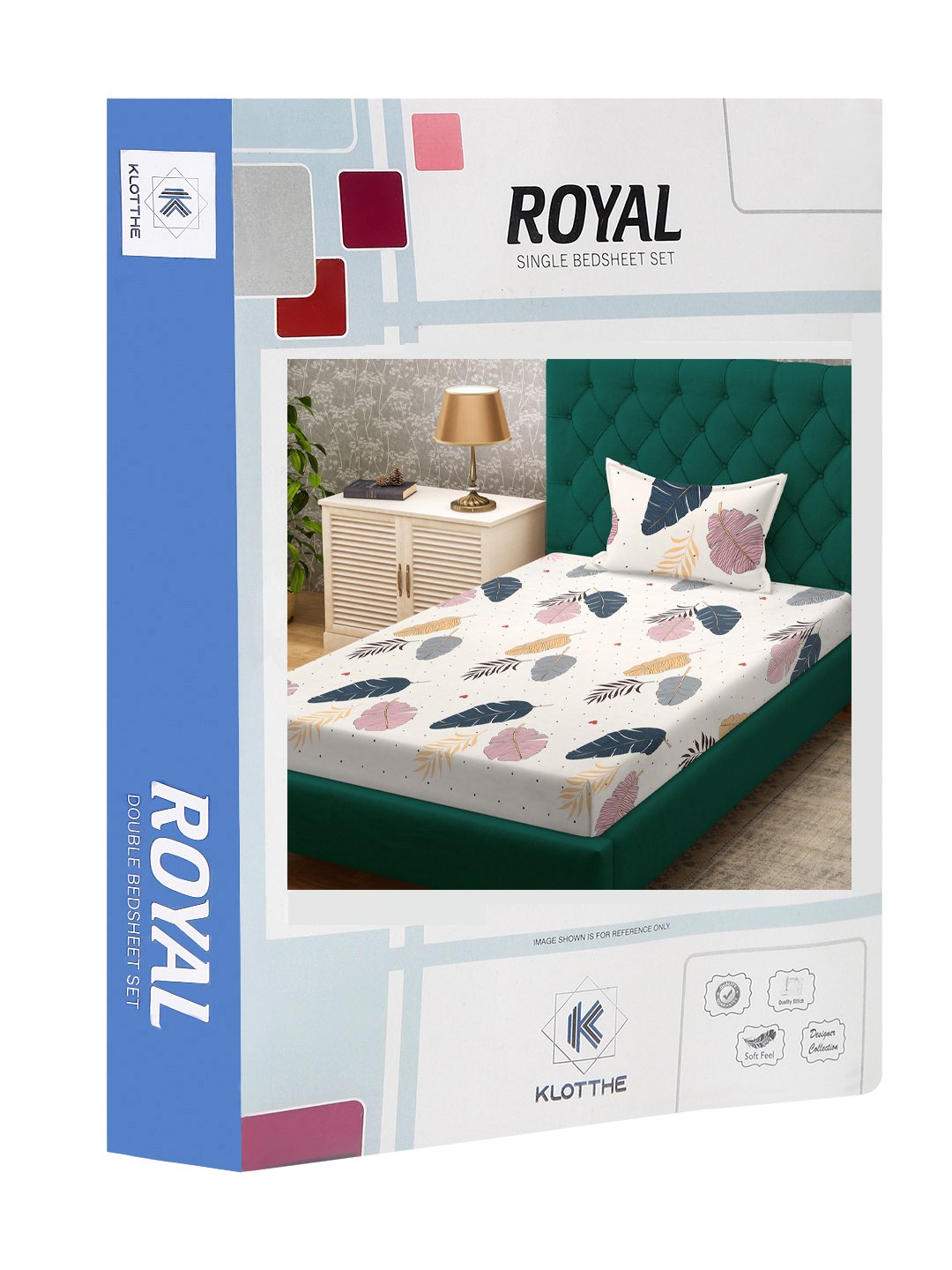 Cream Floral 300 TC Cotton Blend Single Bedsheet in Book Fold Packing