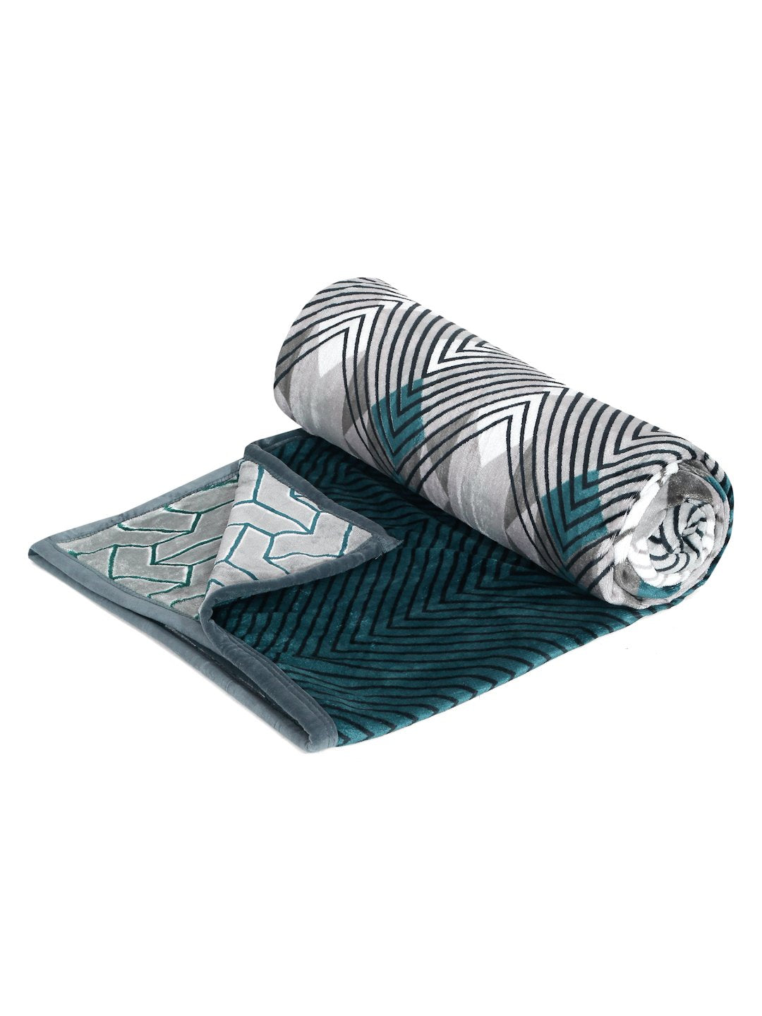 Multicolor Woolen Geometric Double Bed Dohar
