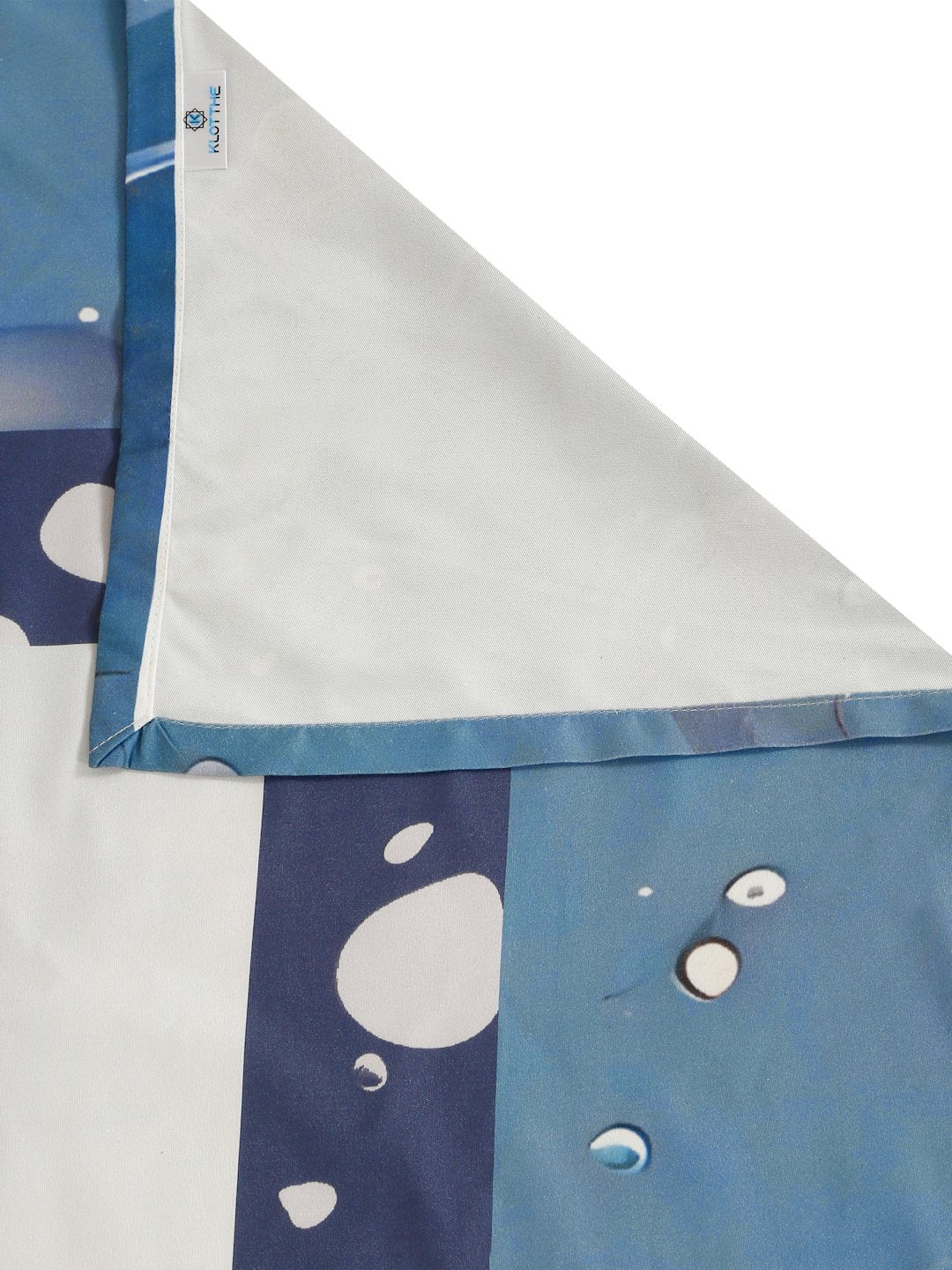 Blue Digital Floral Printed Cotton Blend Double Bedsheet with 2 Pillow Covers