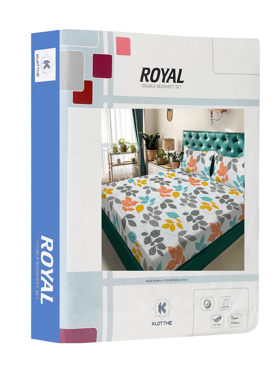 Multi Floral 300 TC Cotton Blend Double Bedsheet in Book Fold Packing