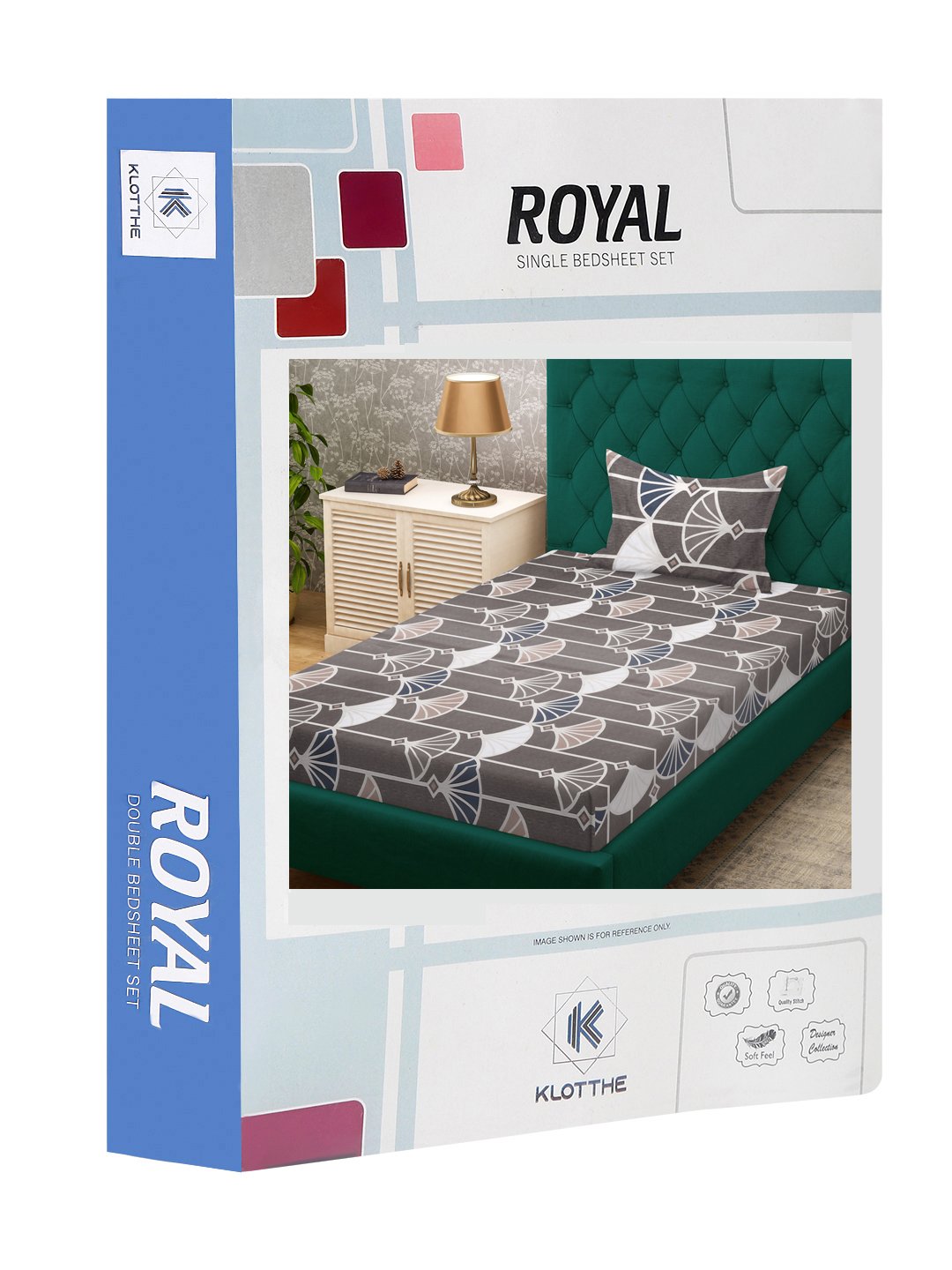 Brown Floral 300 TC Cotton Blend Single Bedsheet Set in Book Fold Packing