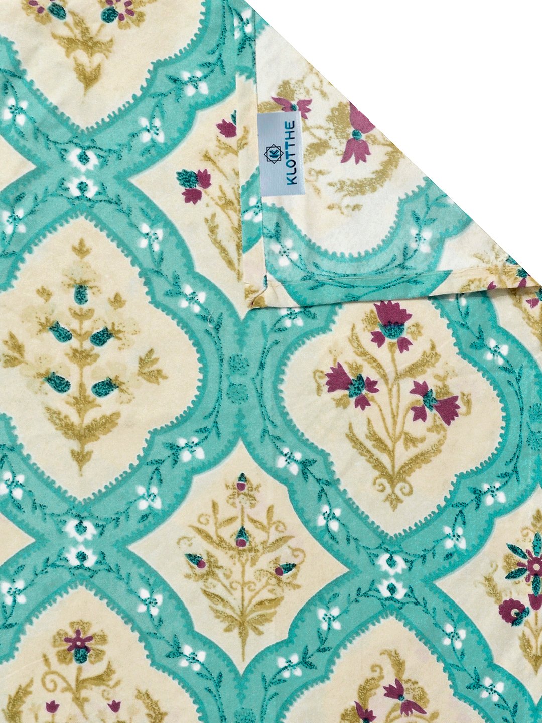 Multi Floral Cotton Blend Double Bedsheet with 2 Pillow Covers