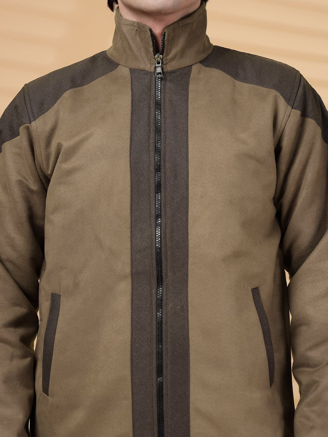 Klotthe Men Brown Heavy Winter Bomber Jacket