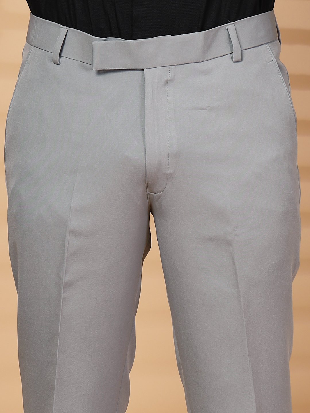 Grey Solid Embroidery Single-Breasted Two-Piece Party Suit
