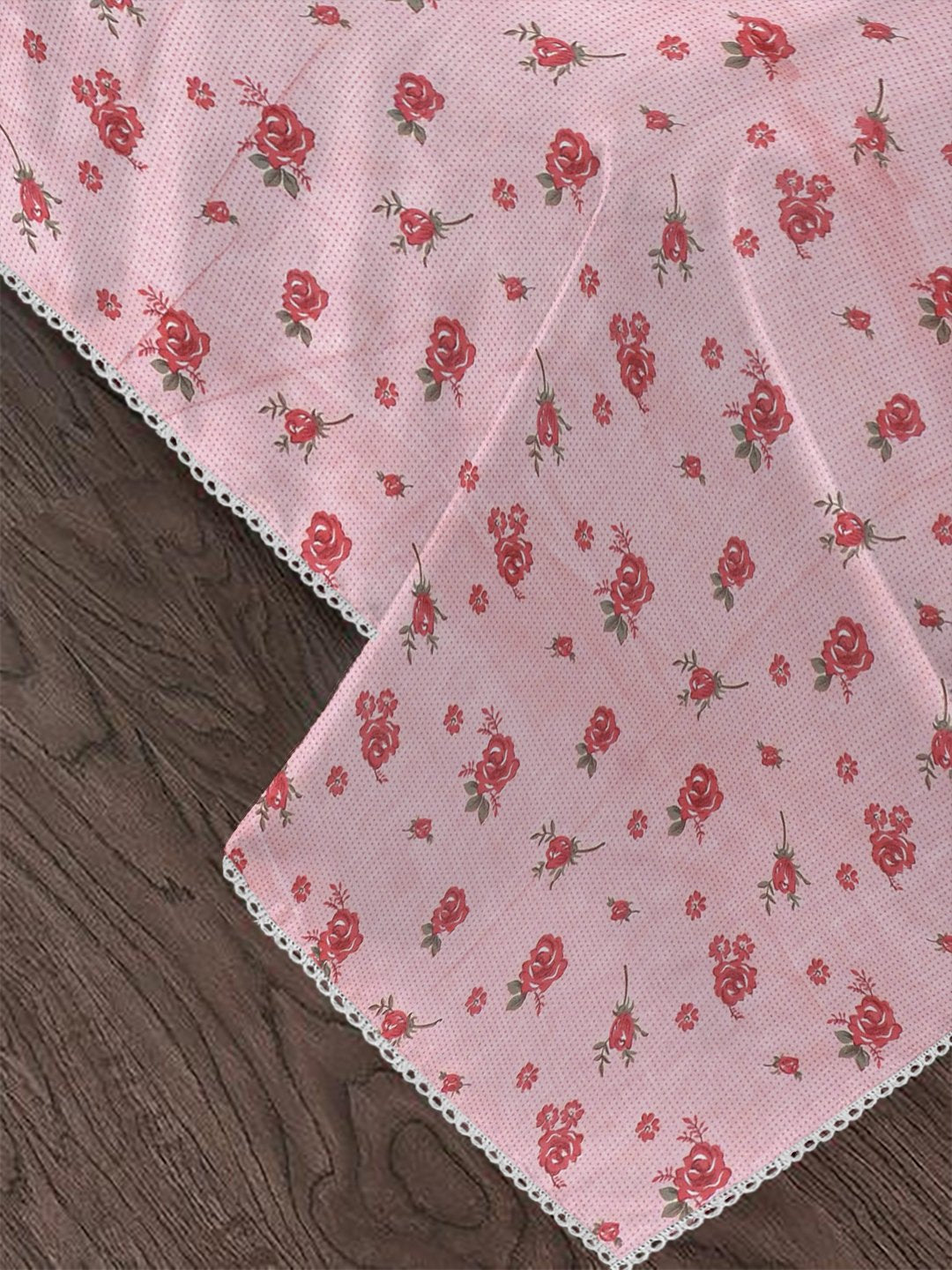 Pink Pure Cotton Floral Double Bed Dohar