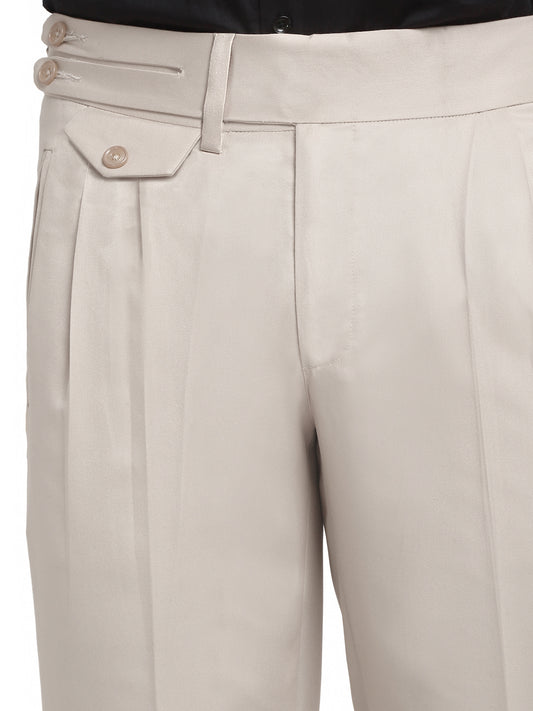 Italian Style Formal Gurkha Pant-Cream