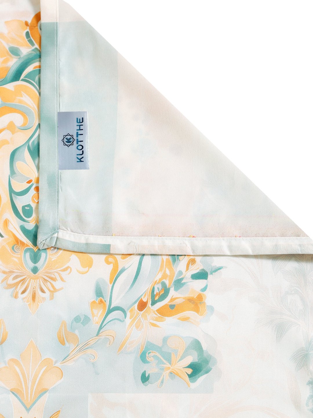 Green Digital Geometric Printed Cotton Blend Double Bedsheet with 2 Pillow Covers